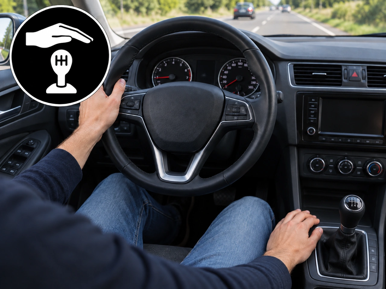 Why should you avoid resting your hand on the gear lever while driving?