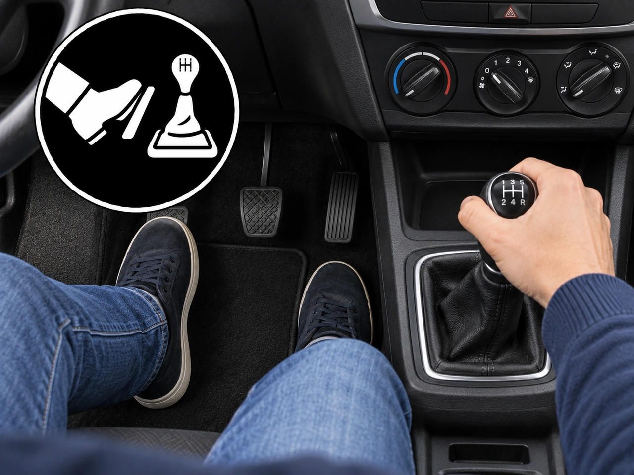 What should you normally do before changing gear in a manual vehicle?