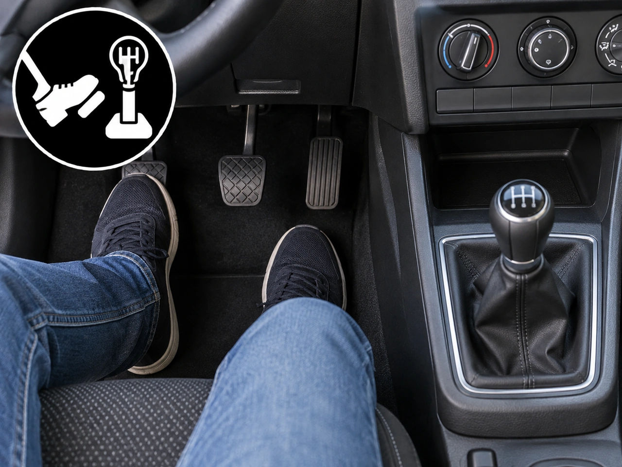 What should you check before starting a manual vehicle?
