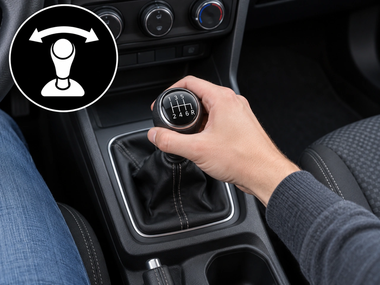 How can you check that a manual gearbox is in neutral?