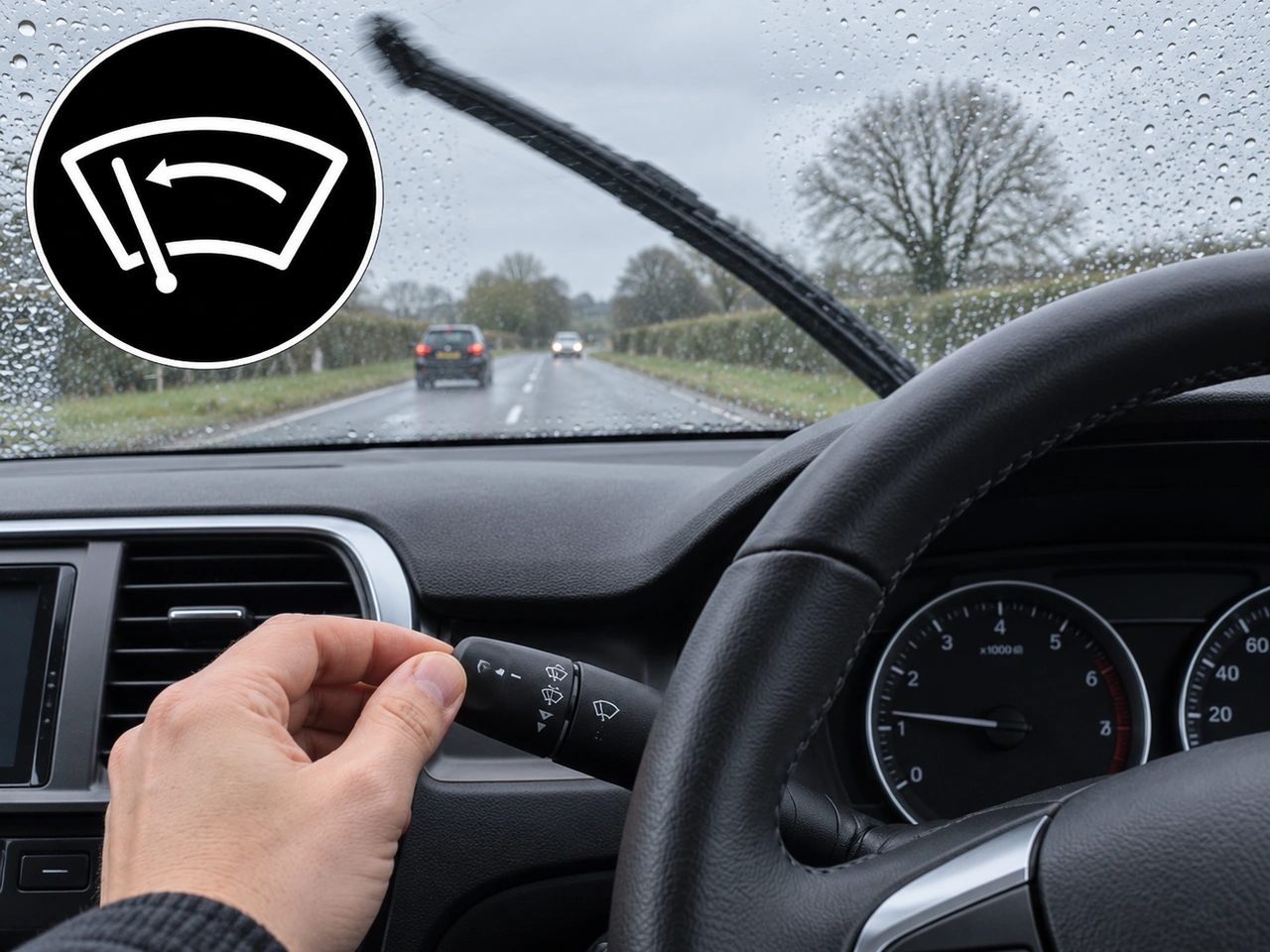 What does the single-wipe position of the windscreen-wiper control do?
