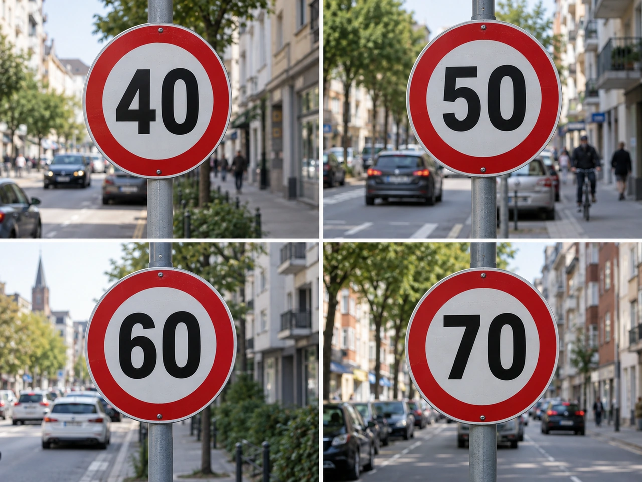 What is the general speed limit for cars in built-up areas in India?