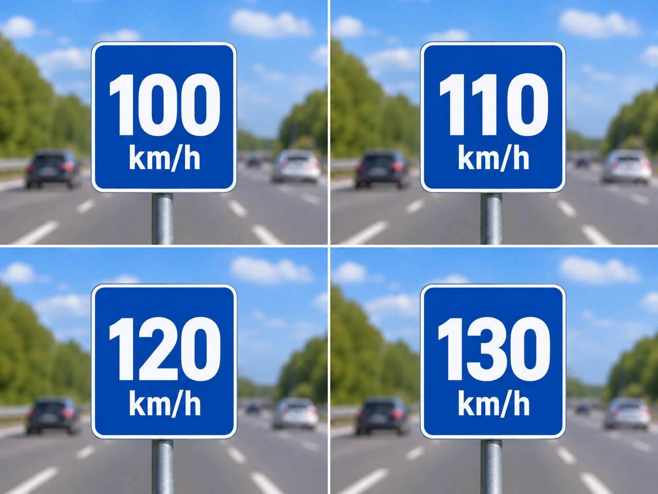 What is the recommended motorway speed for cars in Germany?