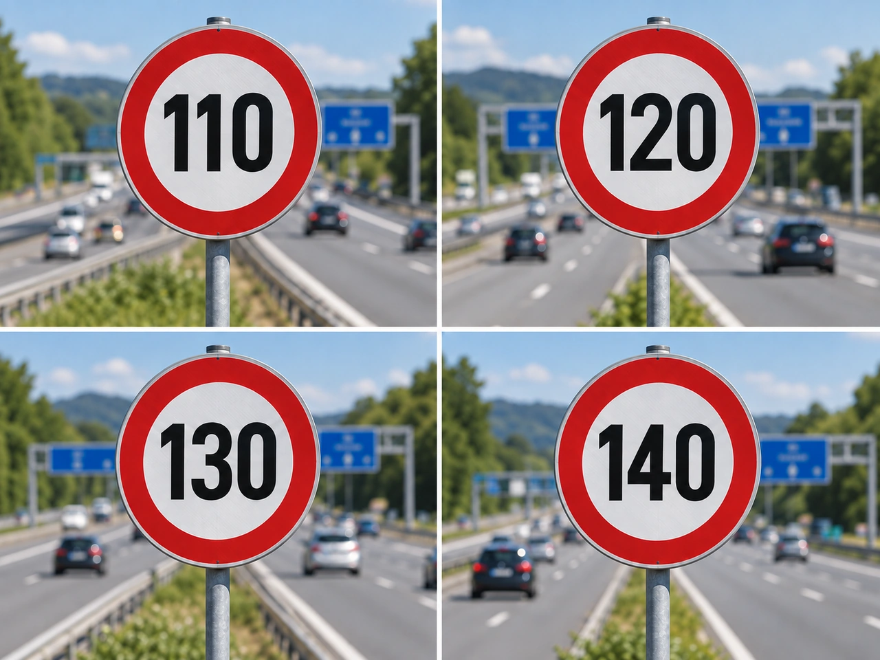 What is the general motorway speed limit for cars in Poland?