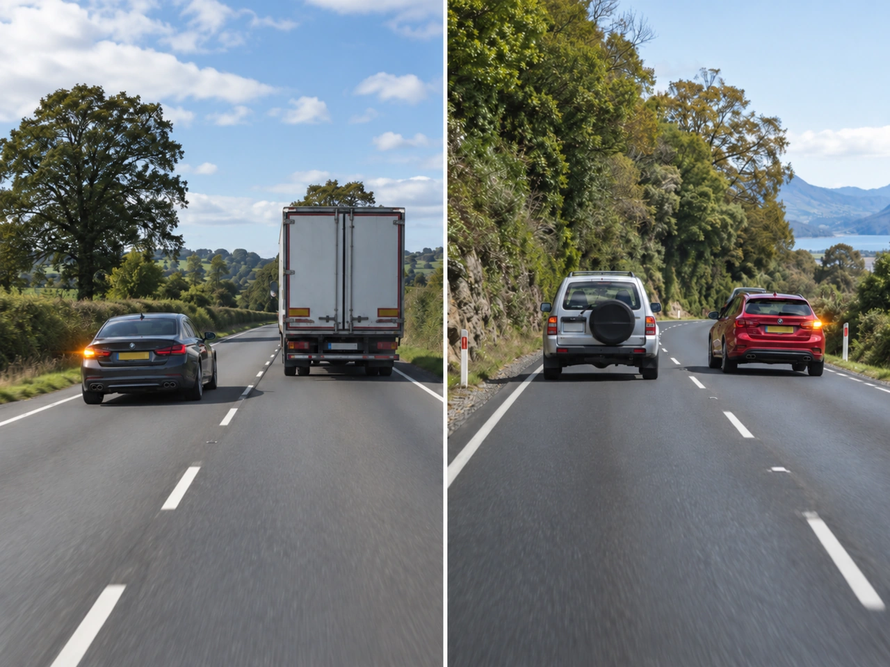 Which side is normally used for overtaking in Australia?