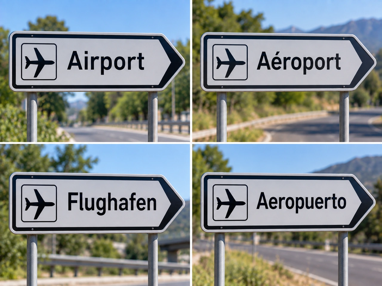 Which language is commonly used on text-based road signs in New Zealand?