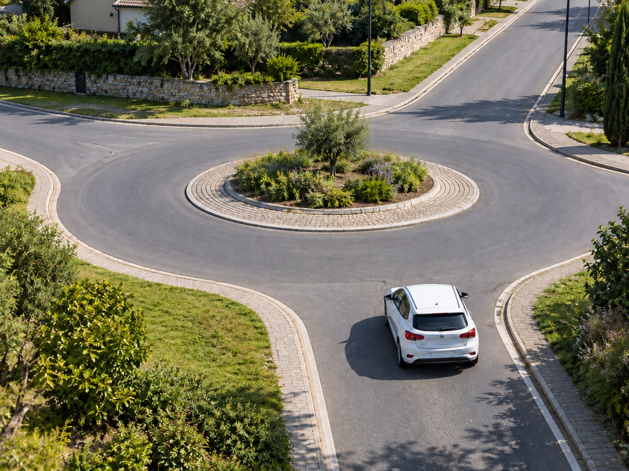 Who normally has priority at roundabouts in Sweden?
