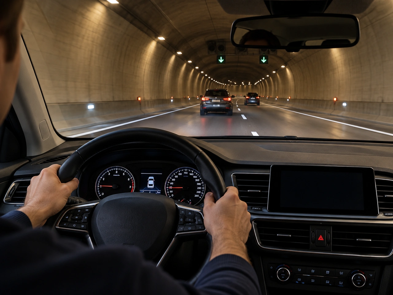 ¿Deben los turismos usar las luces de cruce únicamente por entrar en un túnel en Bruselas?