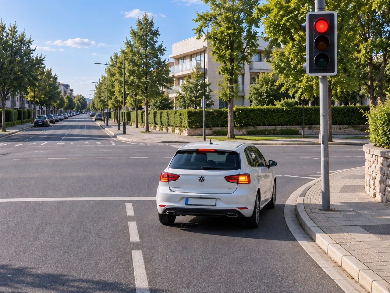 When may drivers turn right at a red light in Germany?
