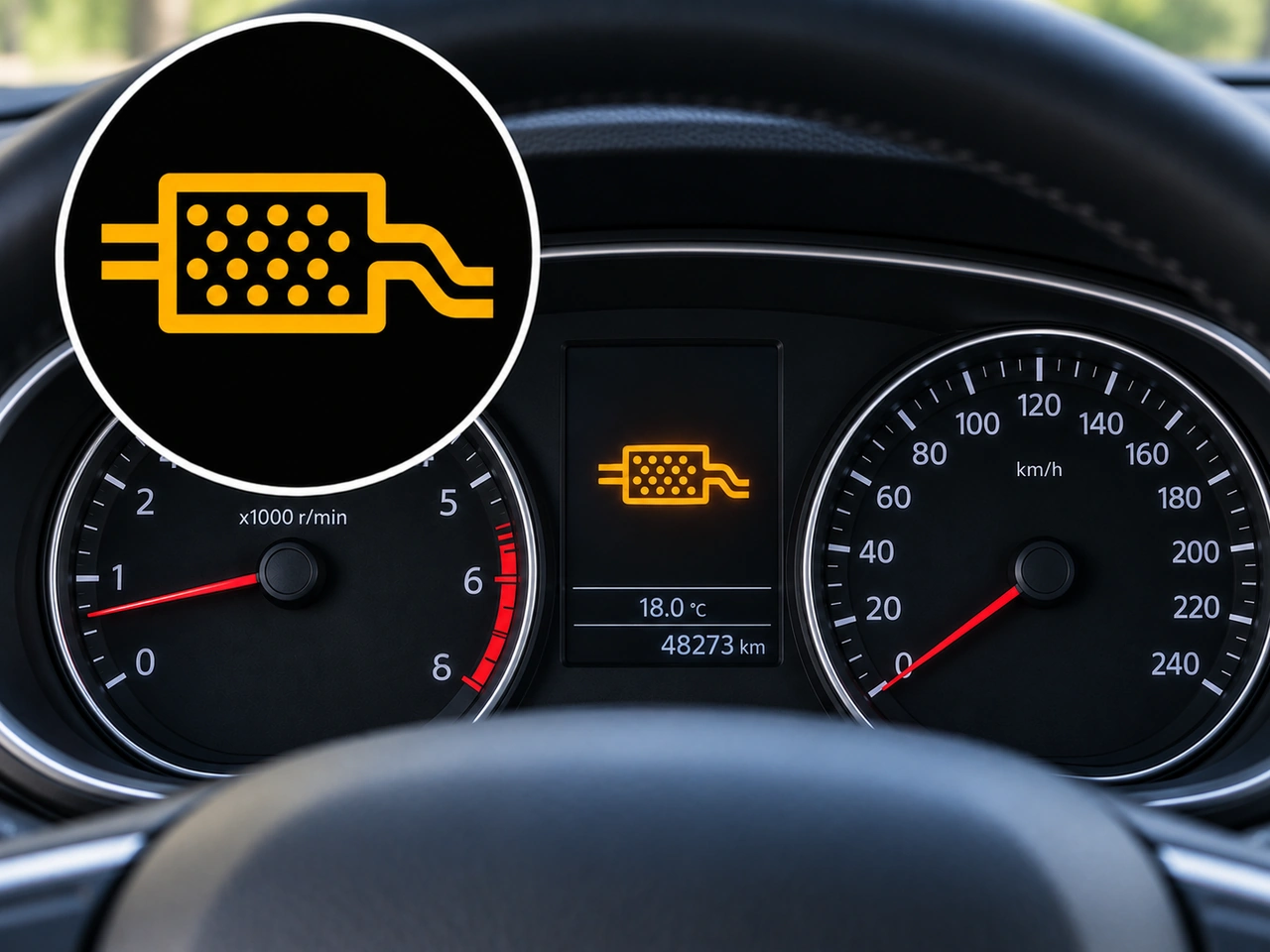 What does this dashboard symbol indicate?