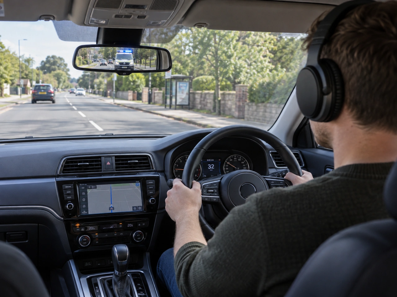 Why can headphones or very loud music be dangerous while driving?