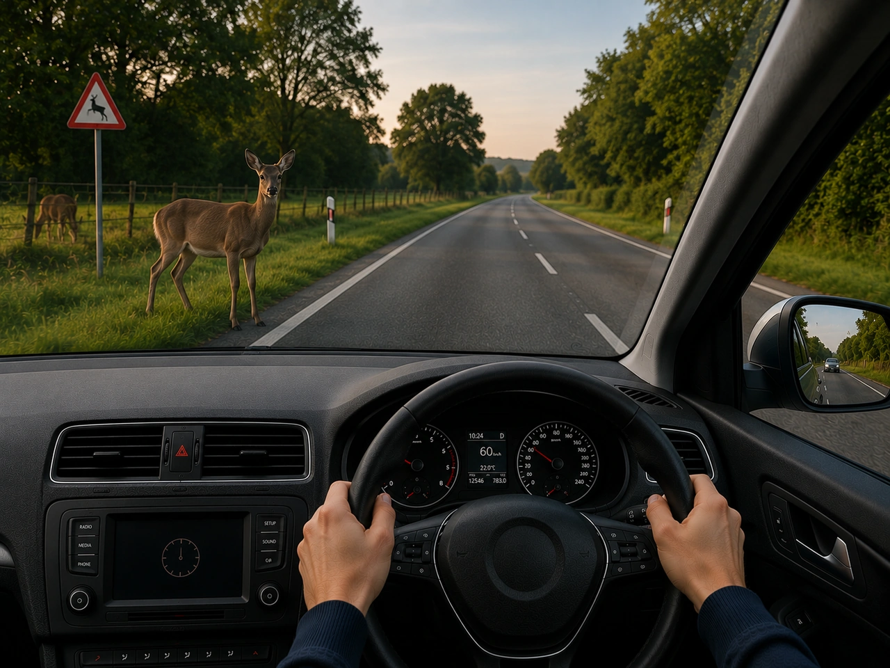 What should you do when driving near animals?