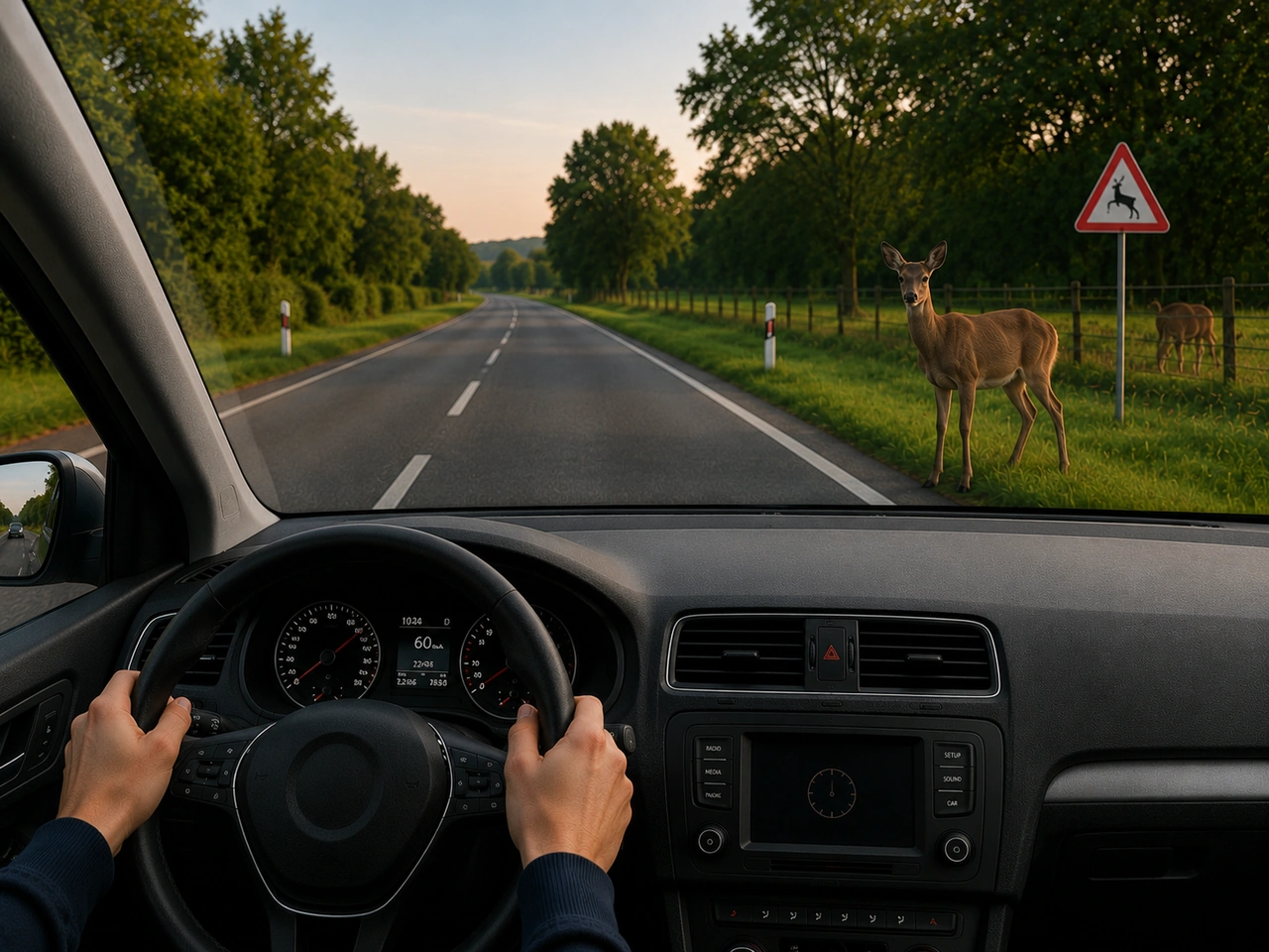 What should you do when driving near animals?
