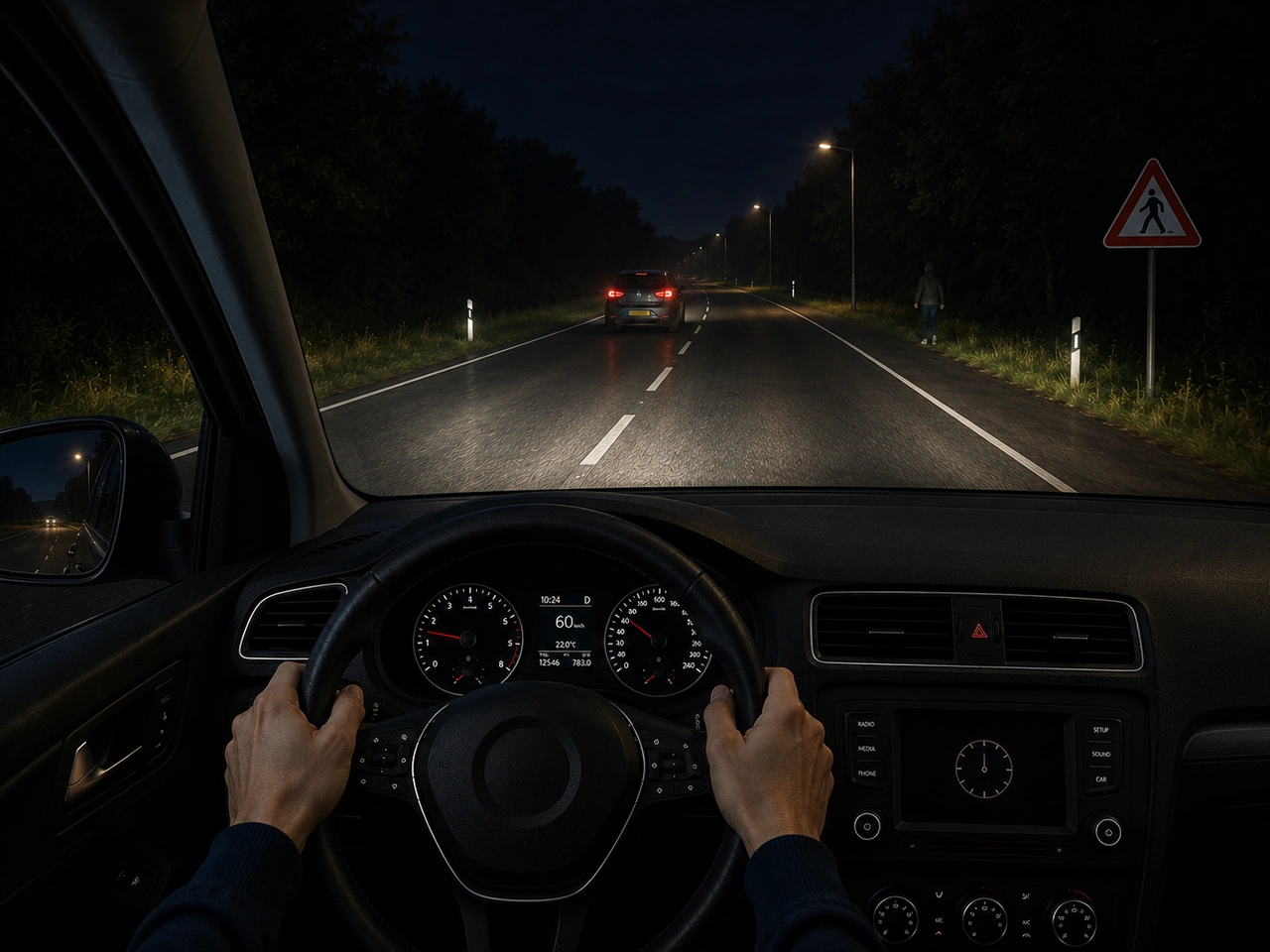 Why should you be extra careful at night?