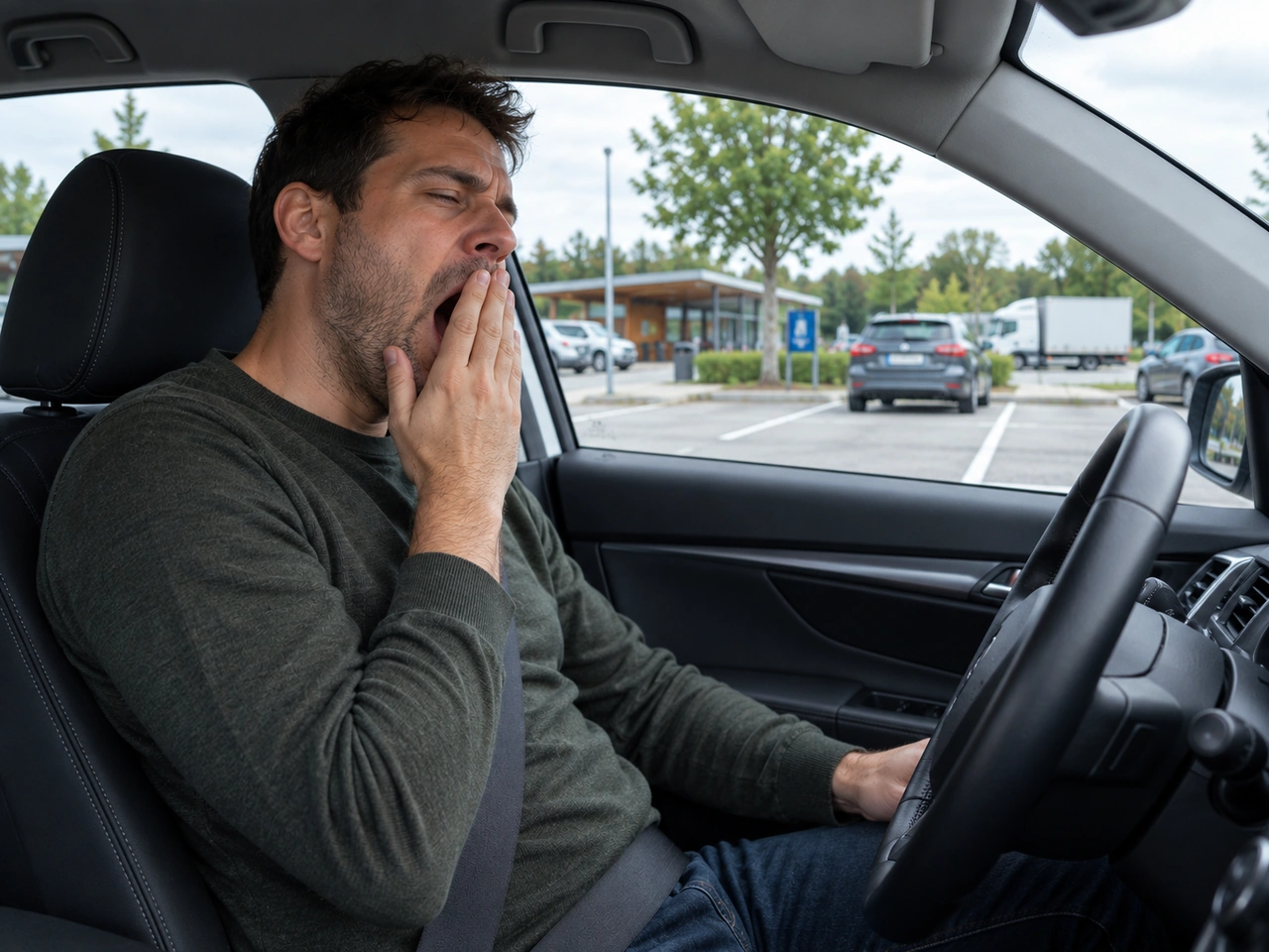 Which signs may indicate that you are becoming too tired to drive safely?