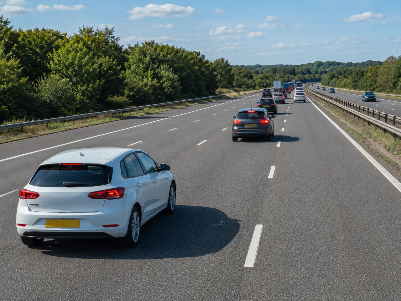 Why is a larger following distance needed at motorway speeds?