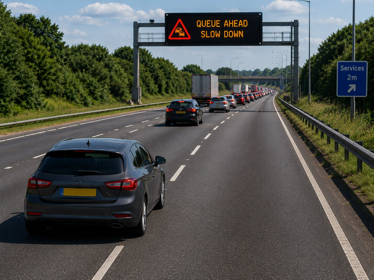 Why is a larger following distance needed at motorway speeds?