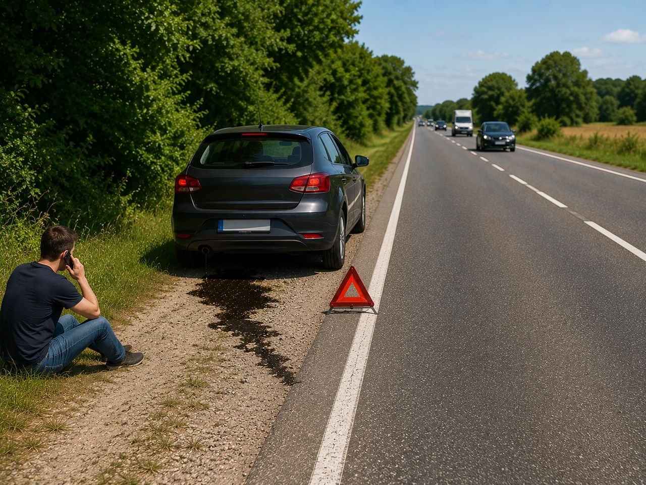 What should you do if you smell fuel or see fuel leaking from your vehicle?