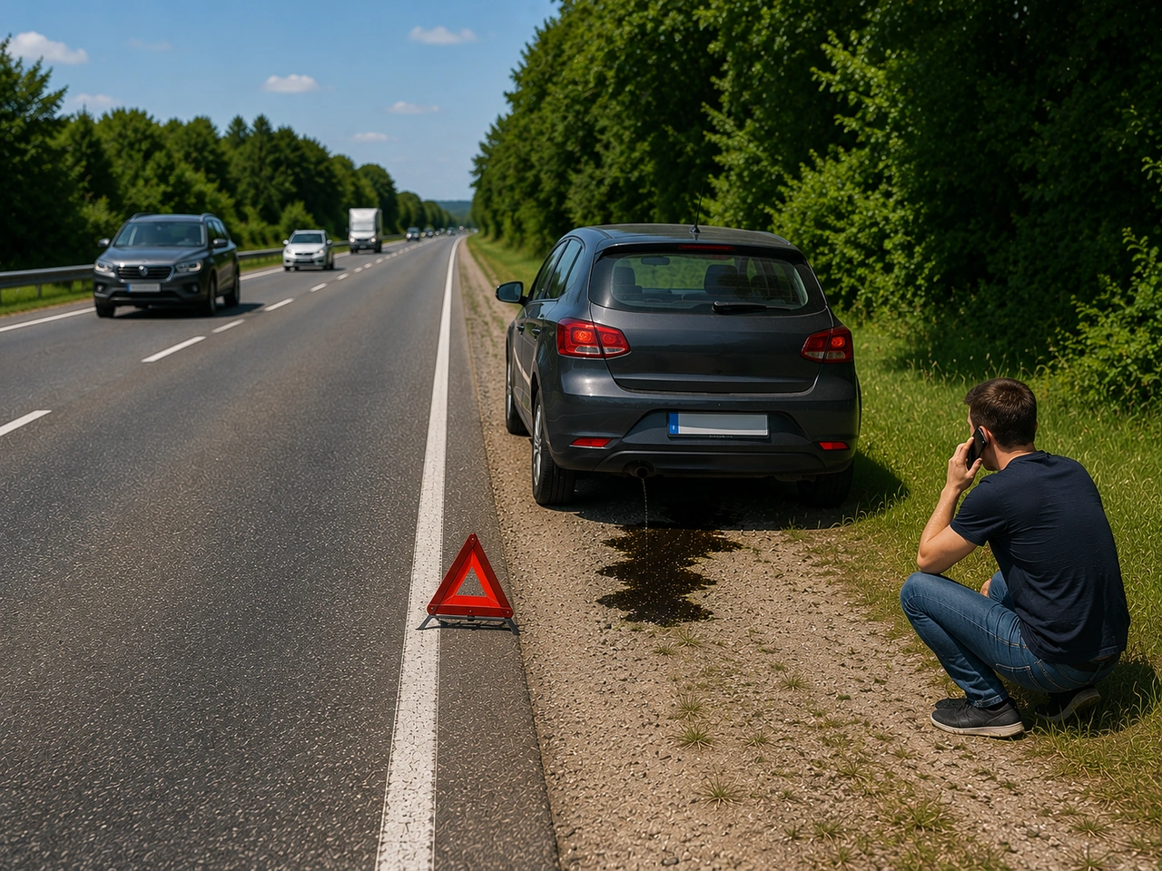 What should you do if you smell fuel or see fuel leaking from your vehicle?