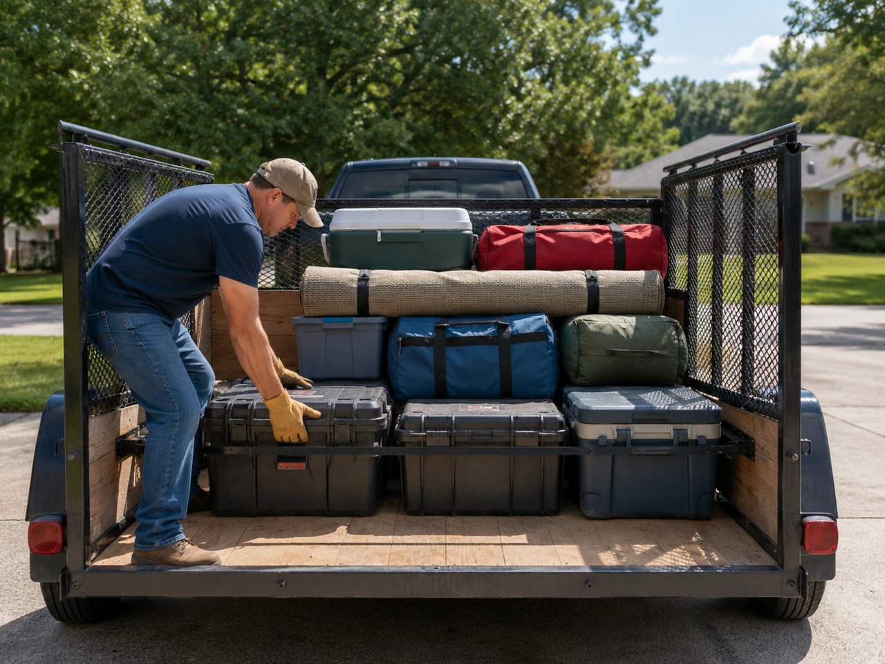 Why should heavy items be placed low and evenly distributed?