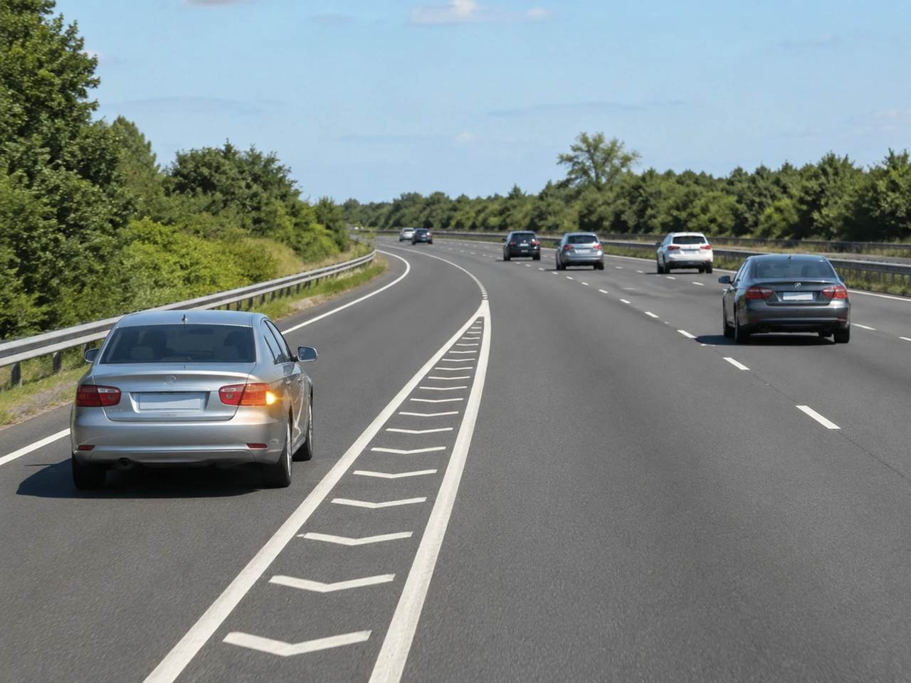 What should you do when joining a motorway from an entry lane?