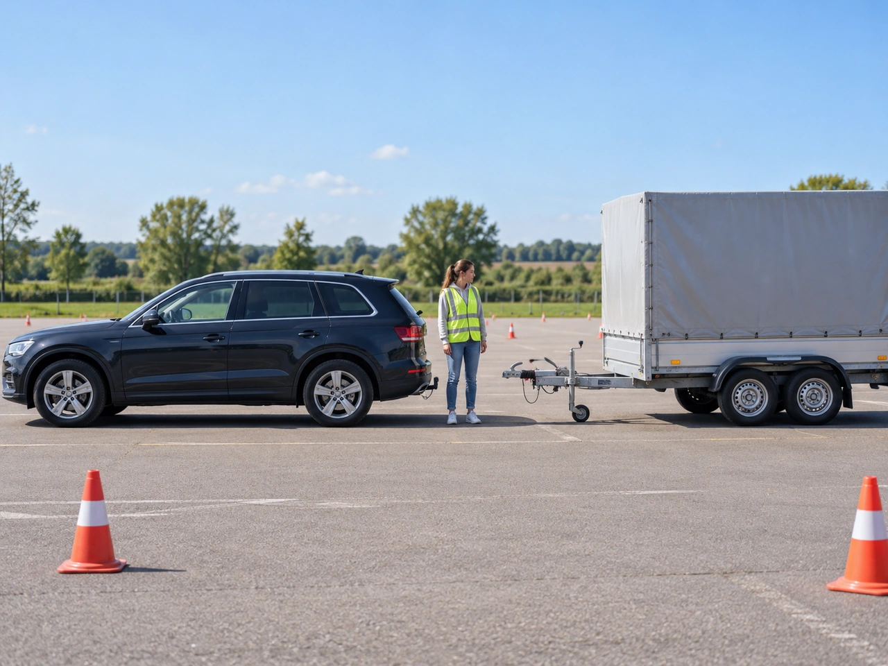 What licence is needed for a B vehicle towing a trailer up to 3,500 kg above 4,250 kg combined MAM?