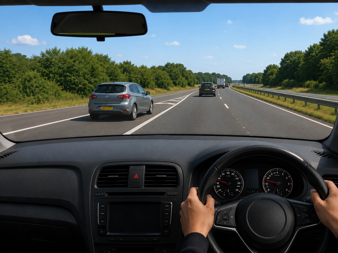 What should you do when traffic is merging from another lane?