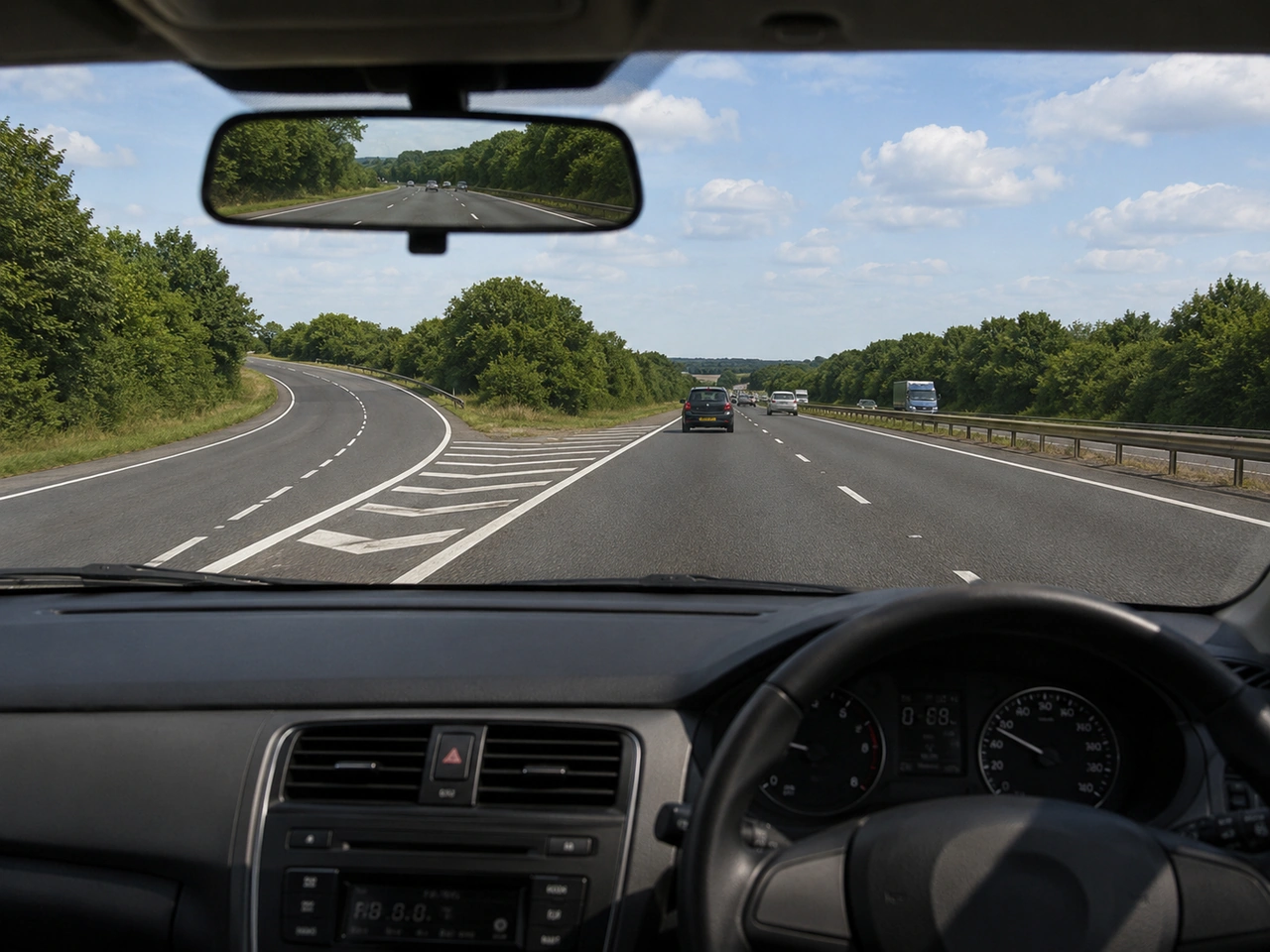 What should you do if you miss your motorway exit?