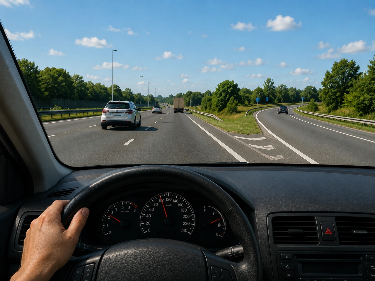 What should you do if you miss your motorway exit?