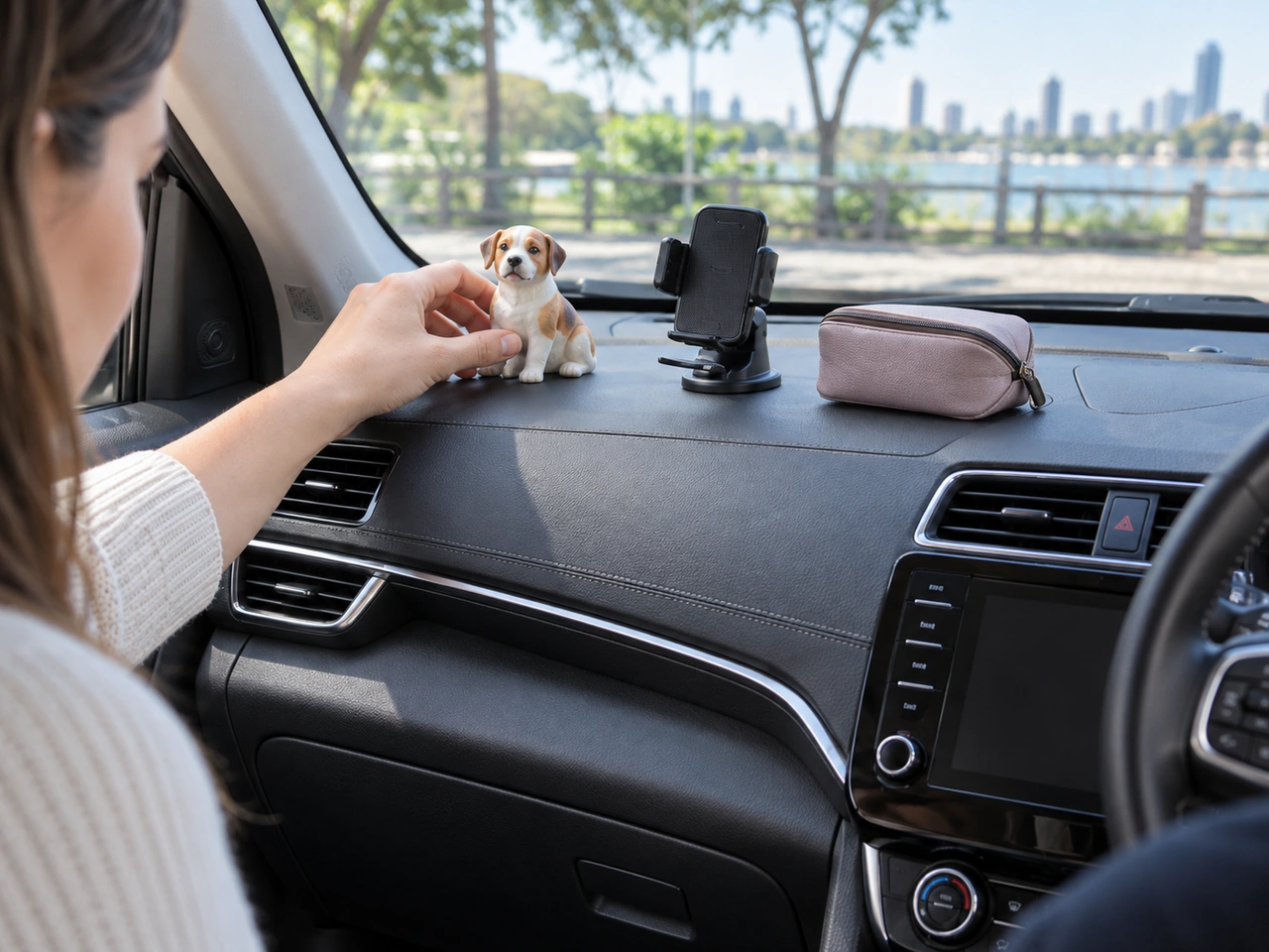 Why should you avoid placing objects on or over an airbag cover?