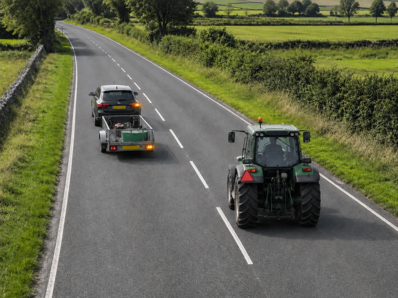 What should you do before overtaking while towing a trailer?