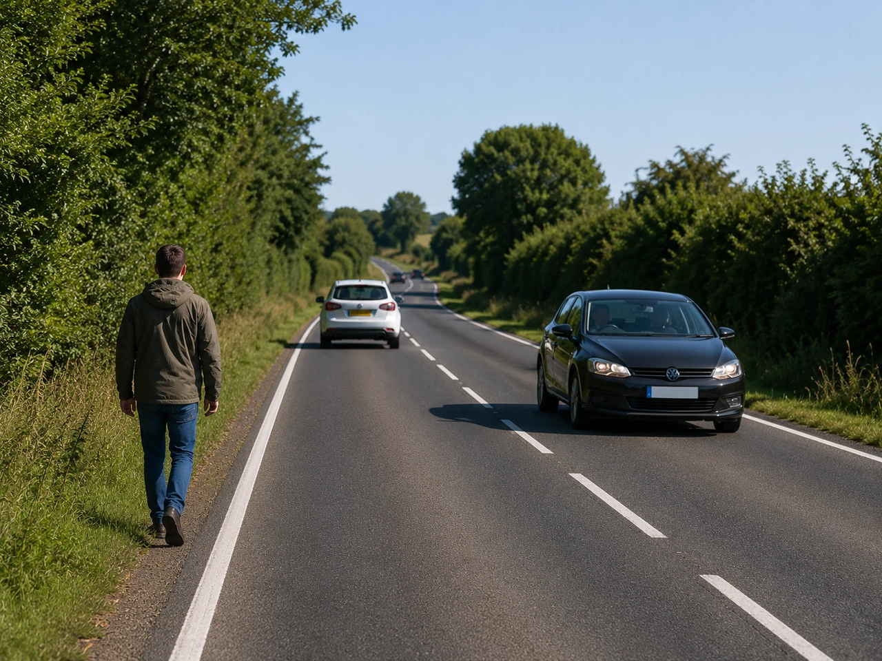 What should you do if there is no pavement?