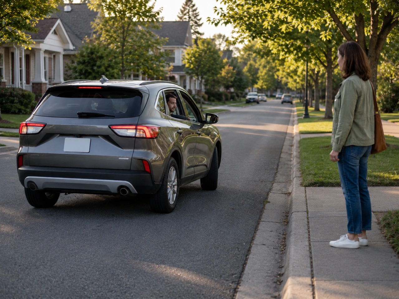 What should you do if a vehicle is reversing near you?