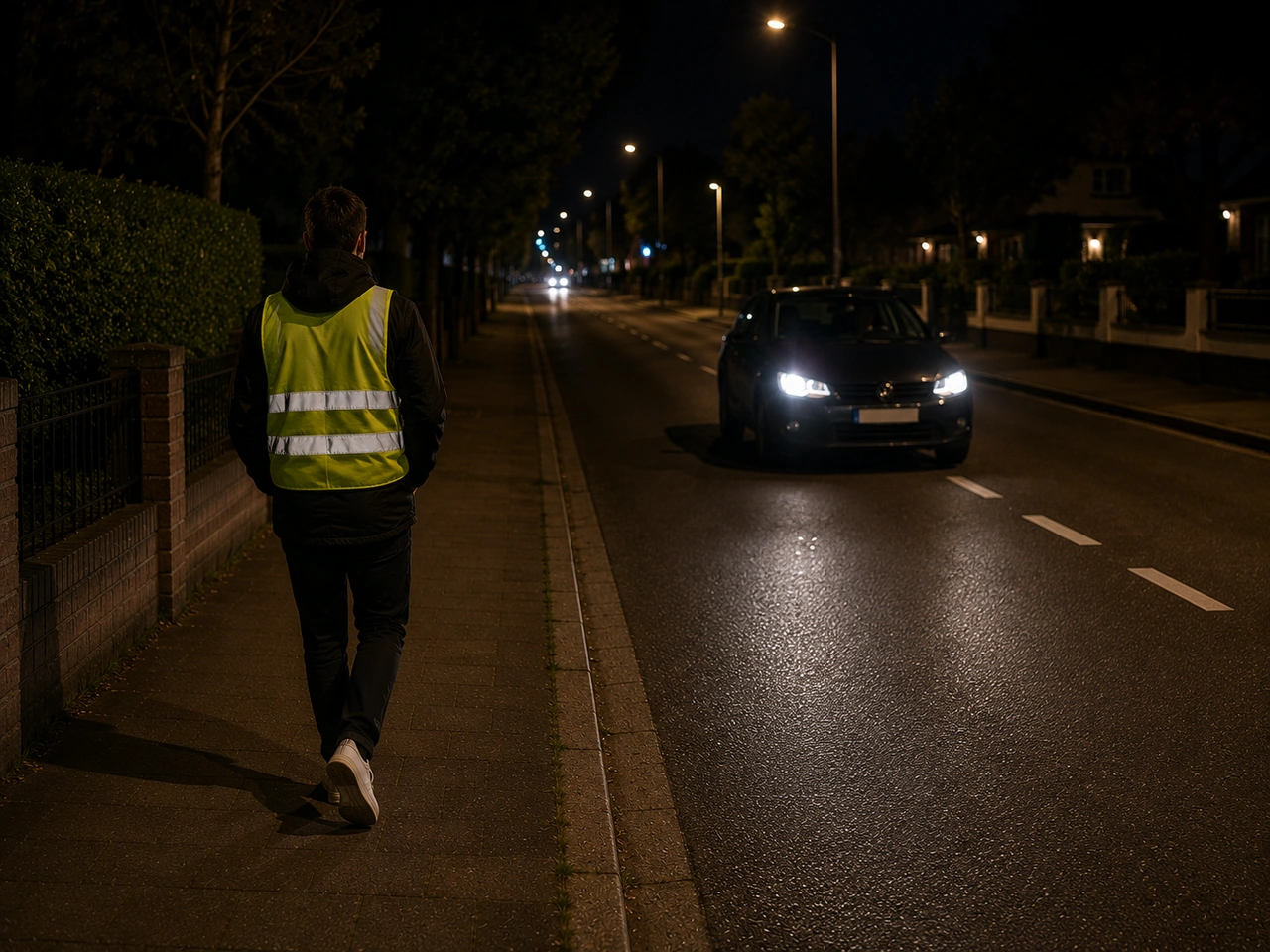Why is it important to make yourself visible at night?