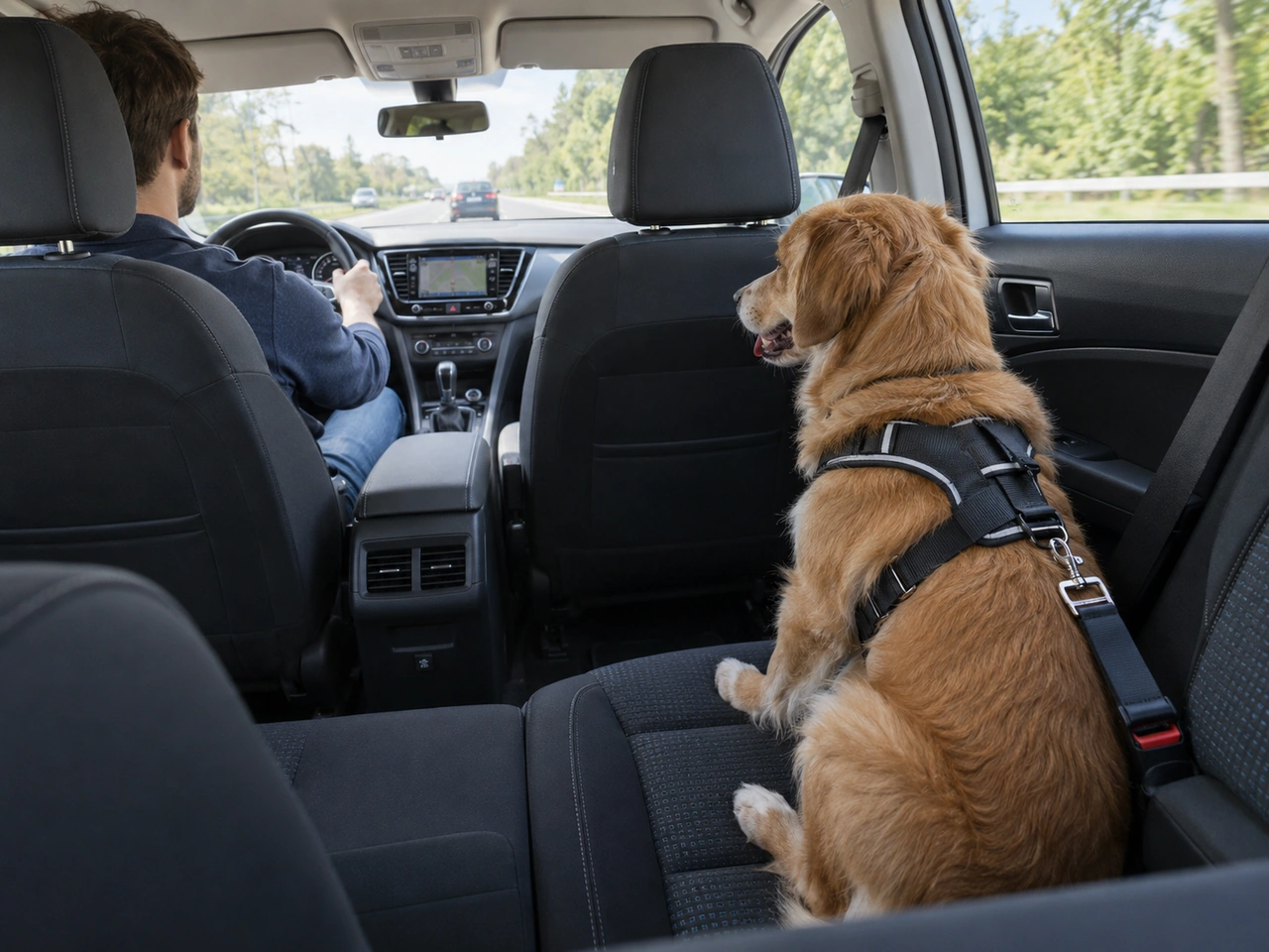 How should pets be carried safely in a vehicle?