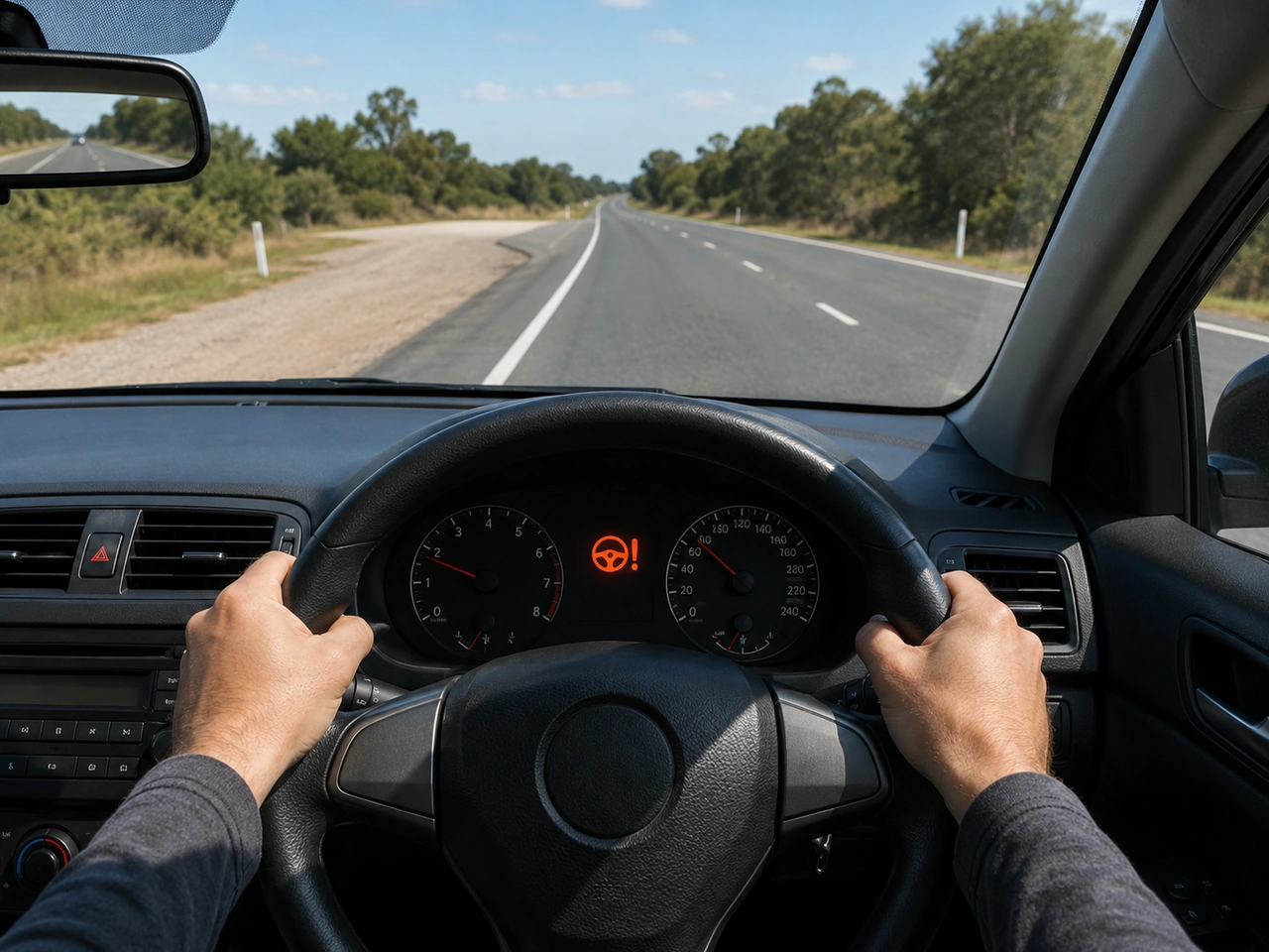 What should you do if the power steering suddenly stops assisting you?