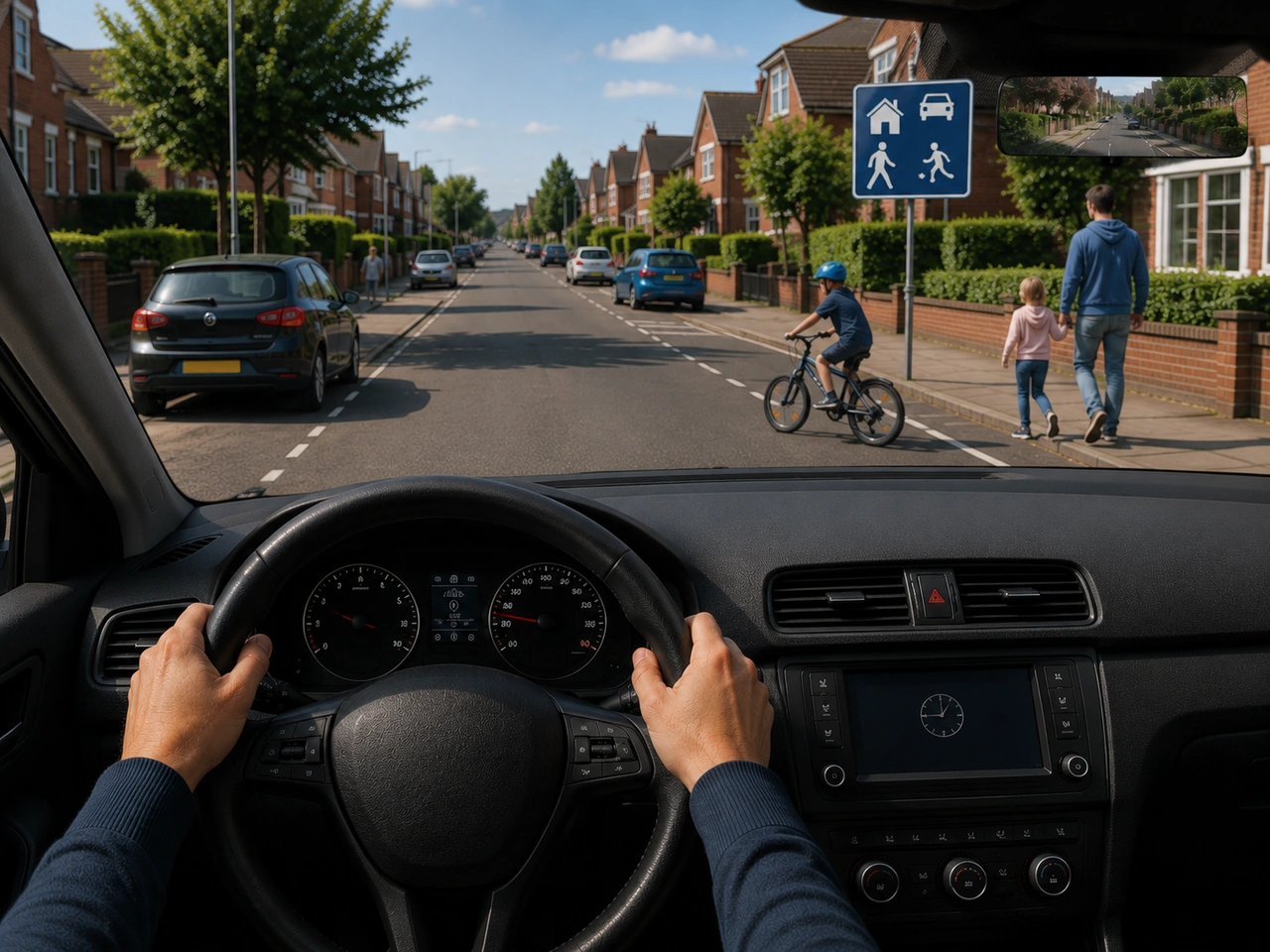 Why should you reduce speed in residential areas?