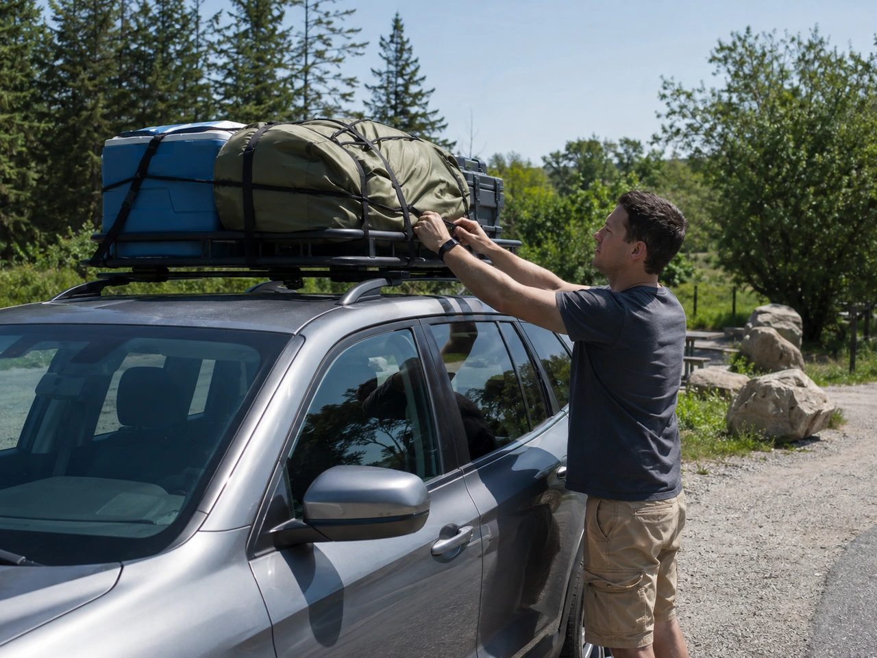 Why must a roof load be securely attached?
