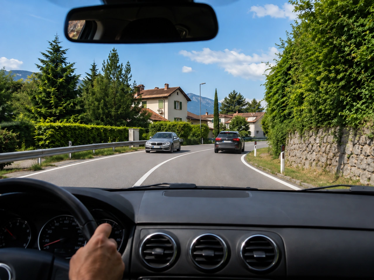 Why should you slow down before a sharp bend?