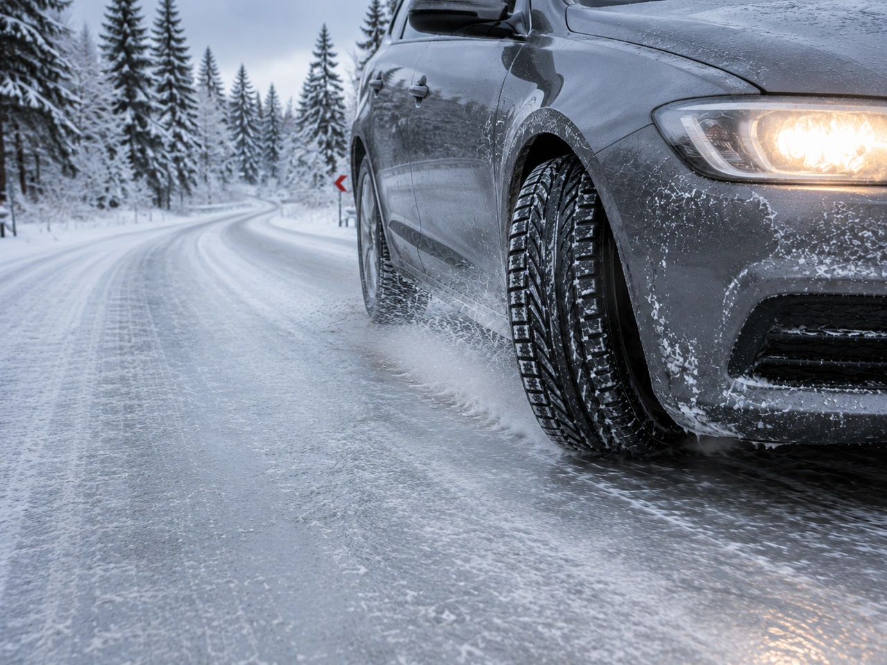 Why should you avoid sudden steering movements on snow or ice?
