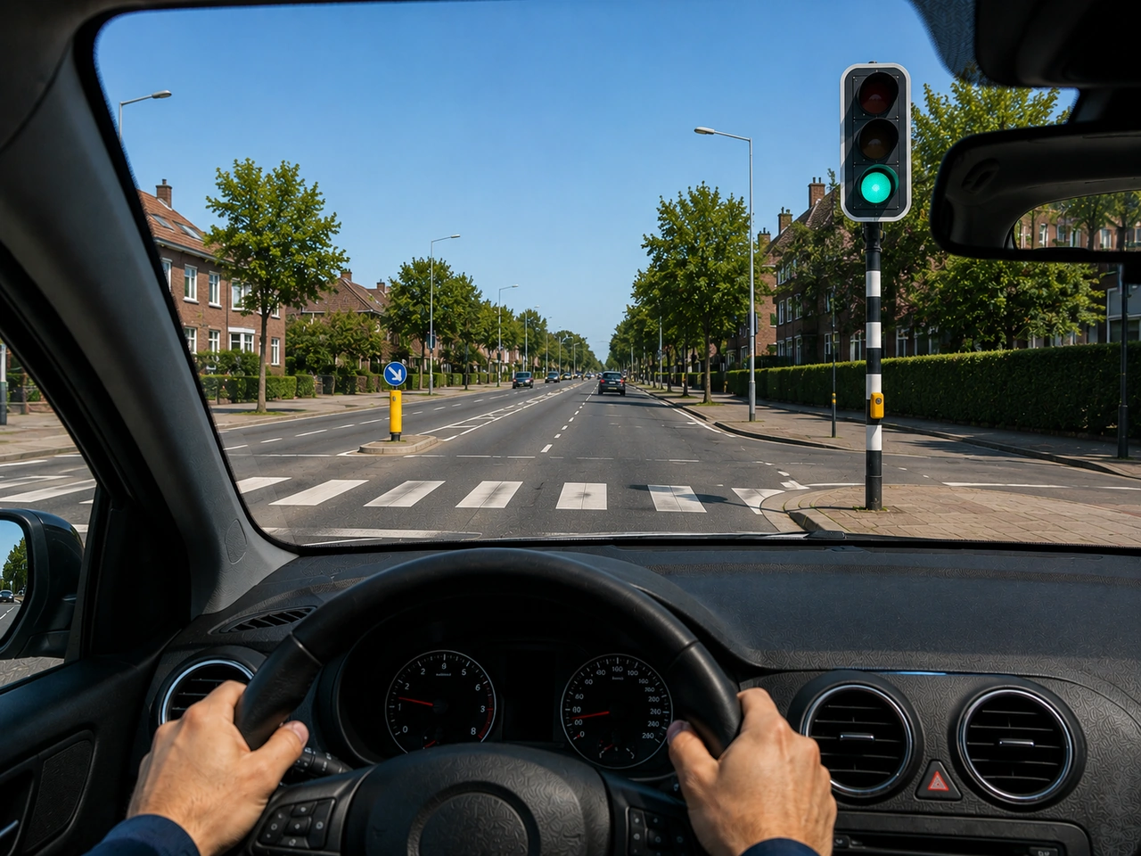 What does a green traffic light mean?