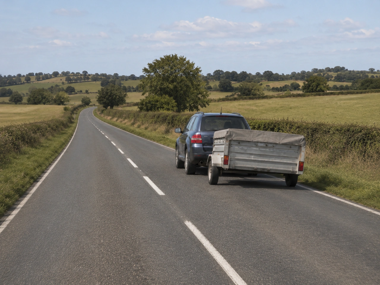 What should you do if a trailer begins to sway?