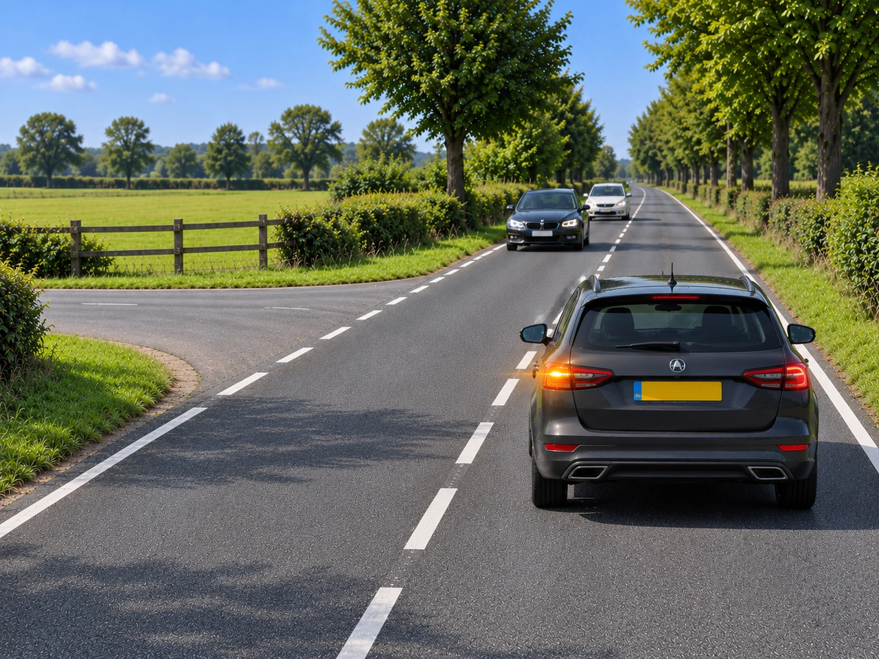 Why should you be careful when turning across oncoming traffic?