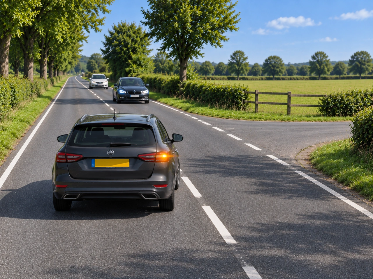 Why should you be careful when turning across oncoming traffic?