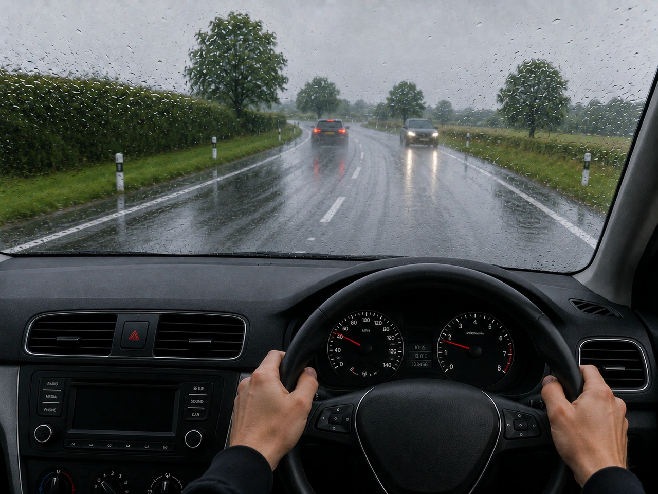 What should you do if your vehicle begins to aquaplane?