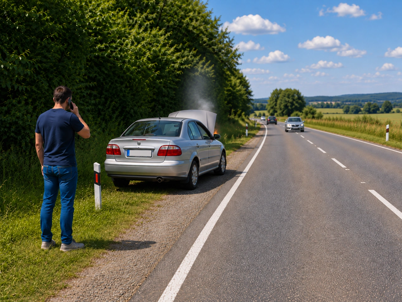 What should you do if your vehicle catches fire?