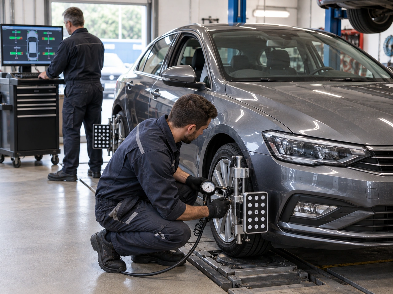 What should you do if the vehicle consistently pulls to one side?