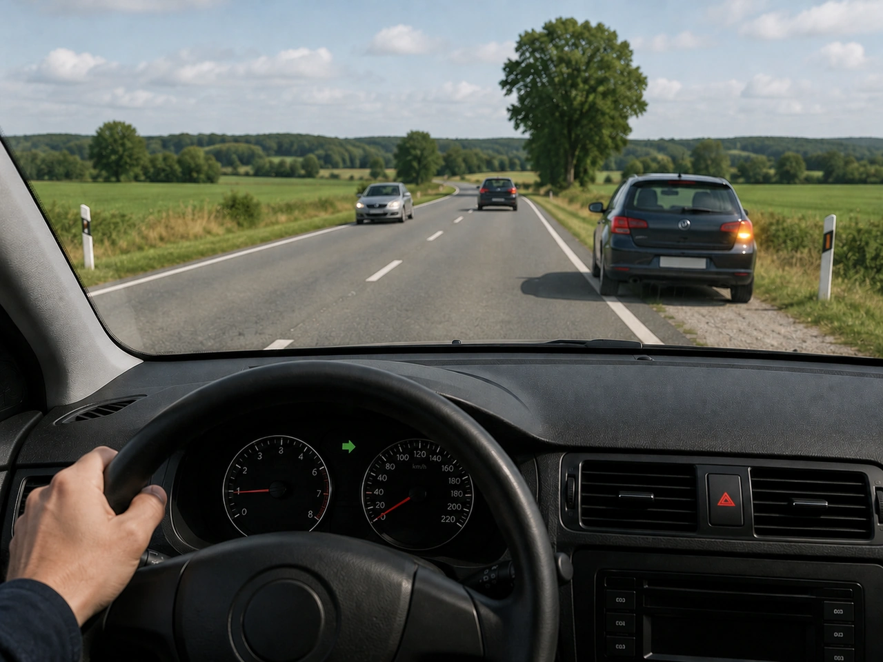 What should you do if your vehicle develops a serious fault while driving?