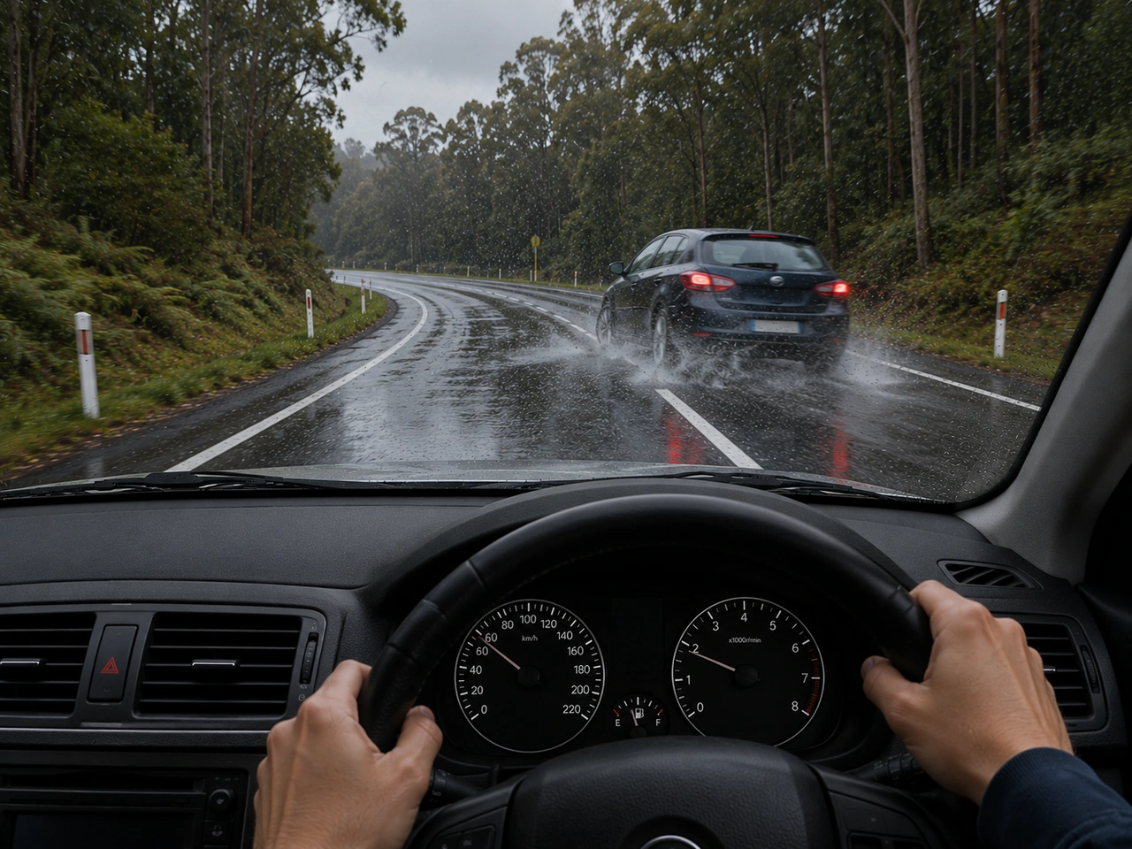 What should you avoid if your vehicle starts to skid?