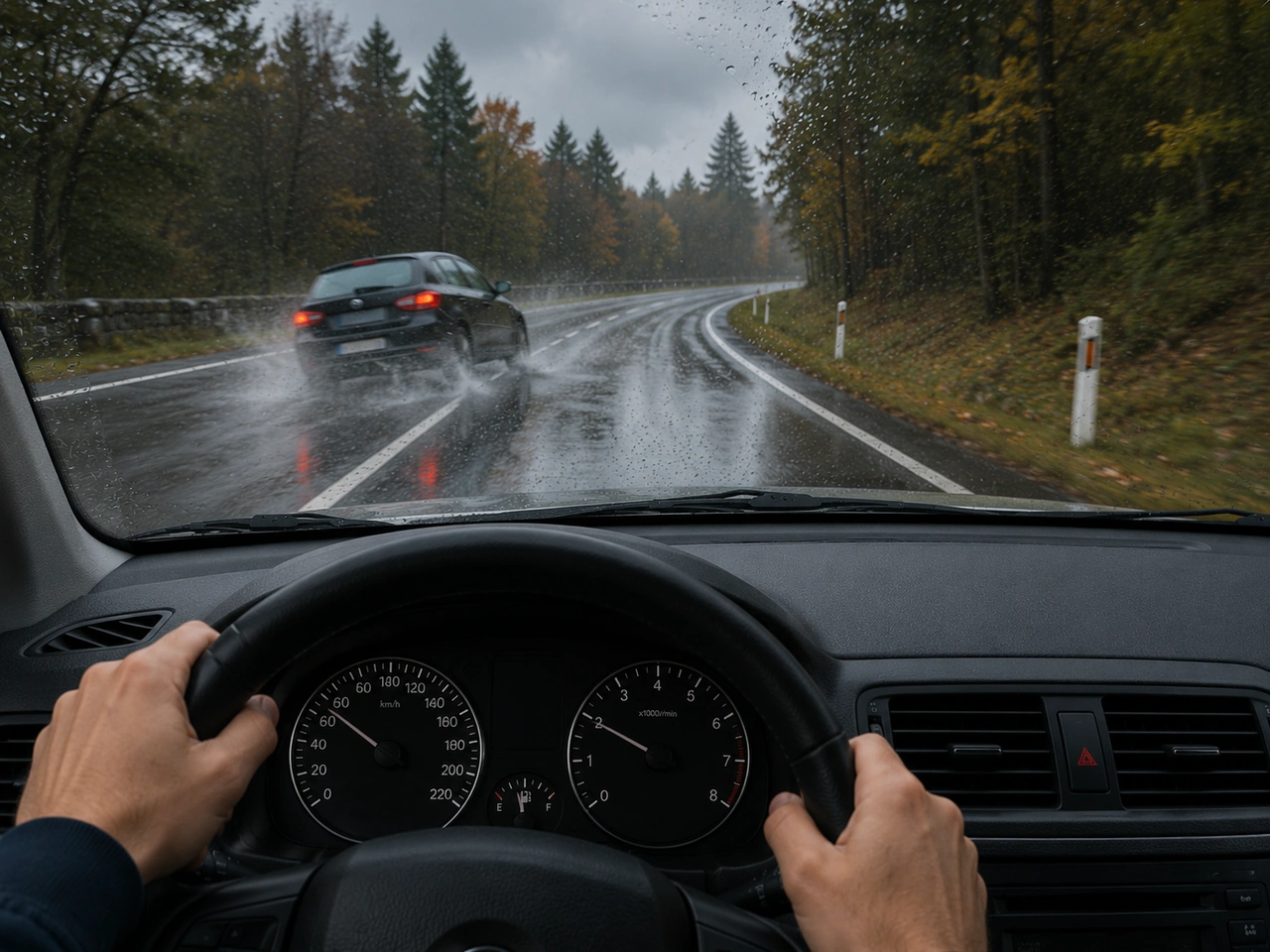 What should you avoid if your vehicle starts to skid?